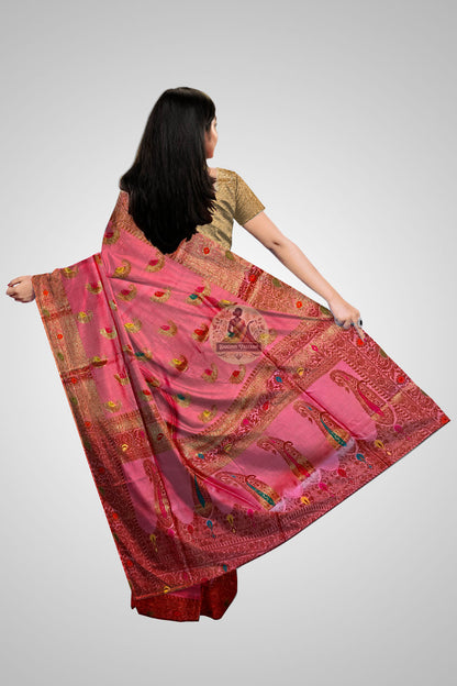 Explore Authentic Muga Sarees – Rear pallu design from Assam looms