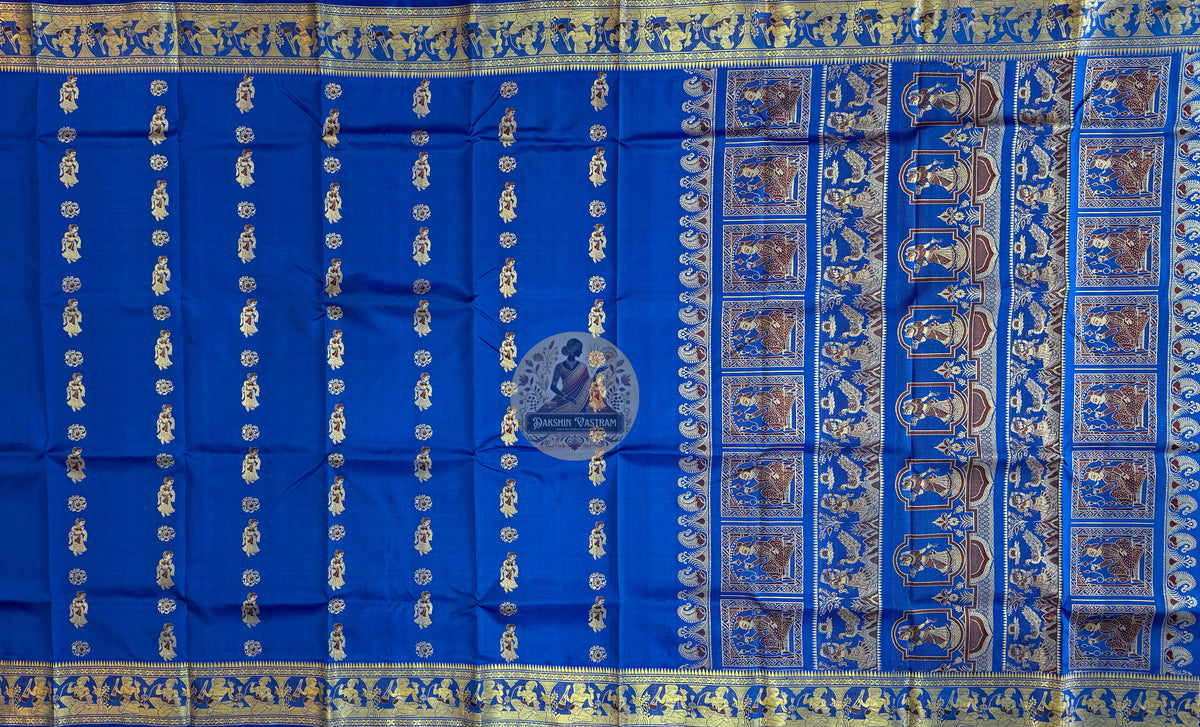 Shop Indian Heritage Saree – Intricate border craftsmanship in pure mulberry silk