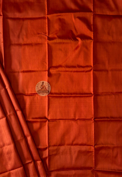 Flat lay of Bishnupur silk than saree with artisan story card – handloom Bengal gift delivered to Swansea and Aberdeen