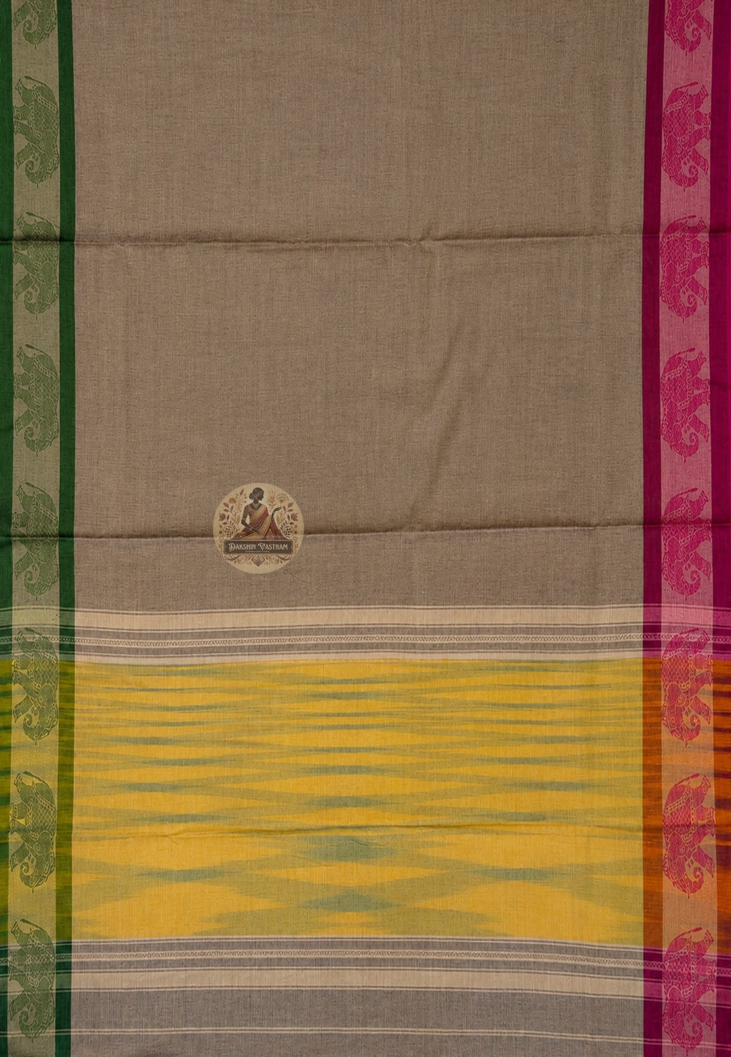 Border detail of pure cotton handloom saree sold without blouse piece, giving the recipient the joy of choosing her own blouse fabric and style