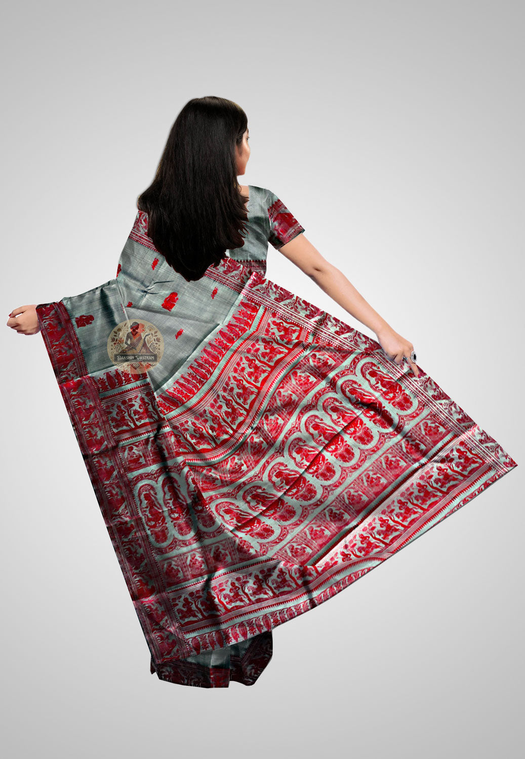 Timeless handwoven Baluchari saree with traditional artistry