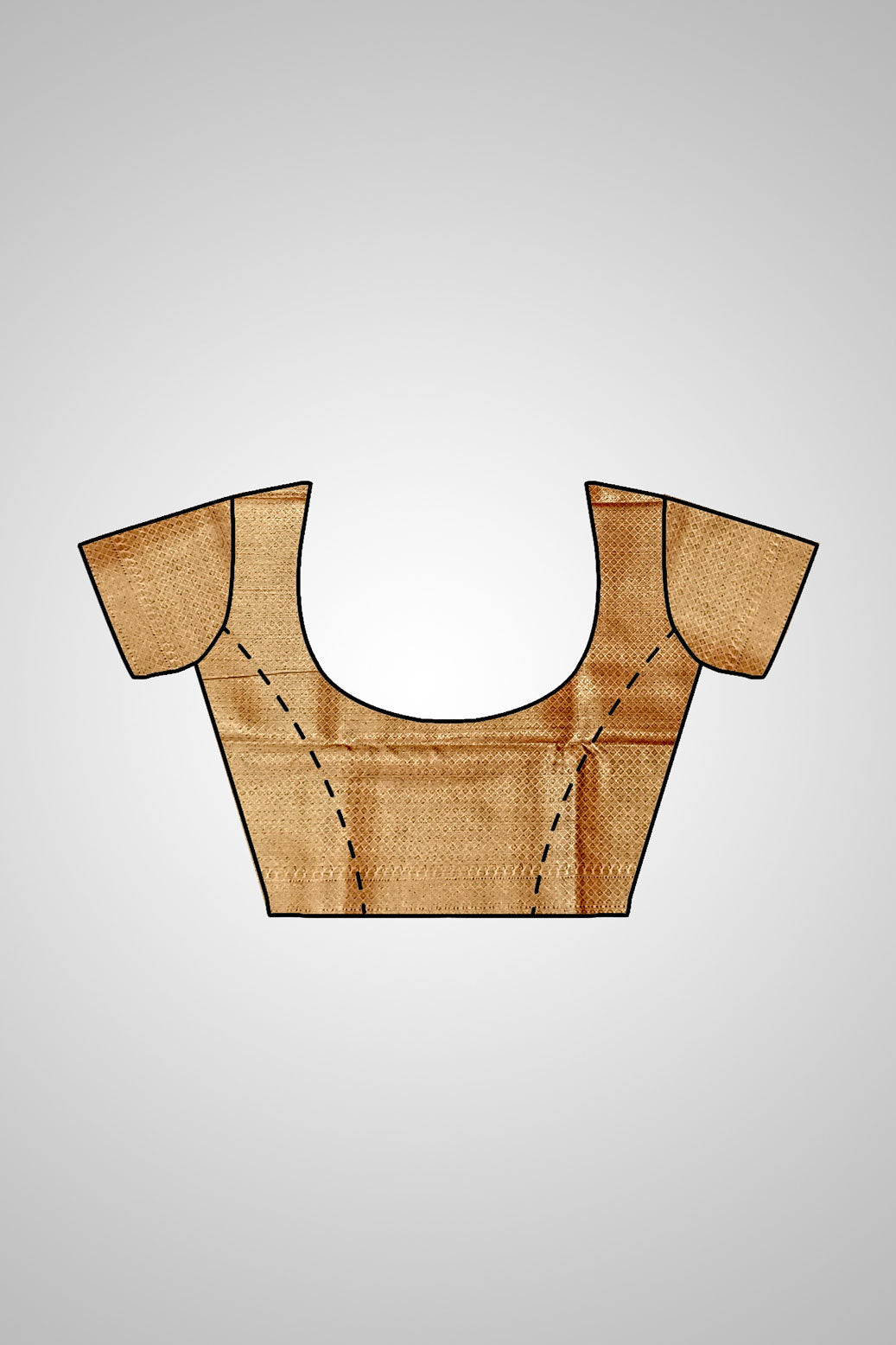 Buy Handwoven Muga Silk Saree – Saree with coordinated blouse view