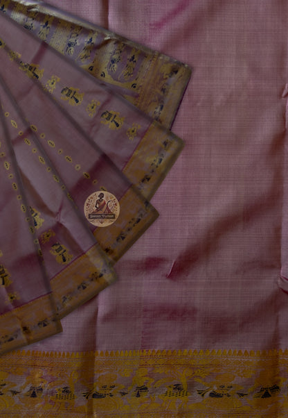 Baluchari handloom silk saree for weddings and receptions — shipped to London and Leicester