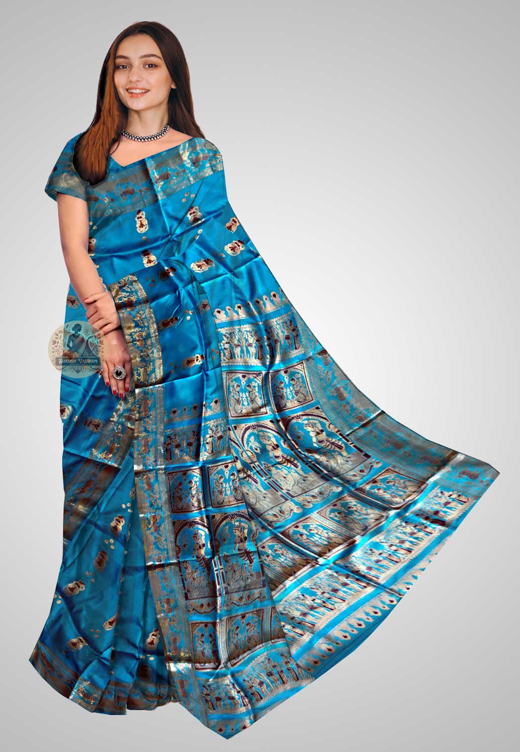 Handloom Swarnachari silk saree with intricate artistry and luxurious fabric