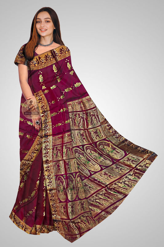 Buy Swarnachari Saree online – Traditional handloom front view