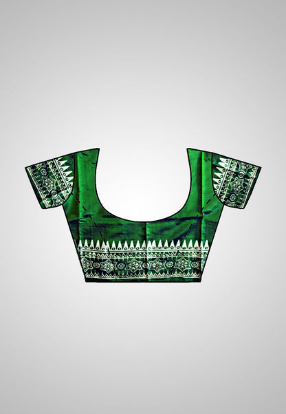 Buy Global Silk Saree – Matched blouse and saree shown together