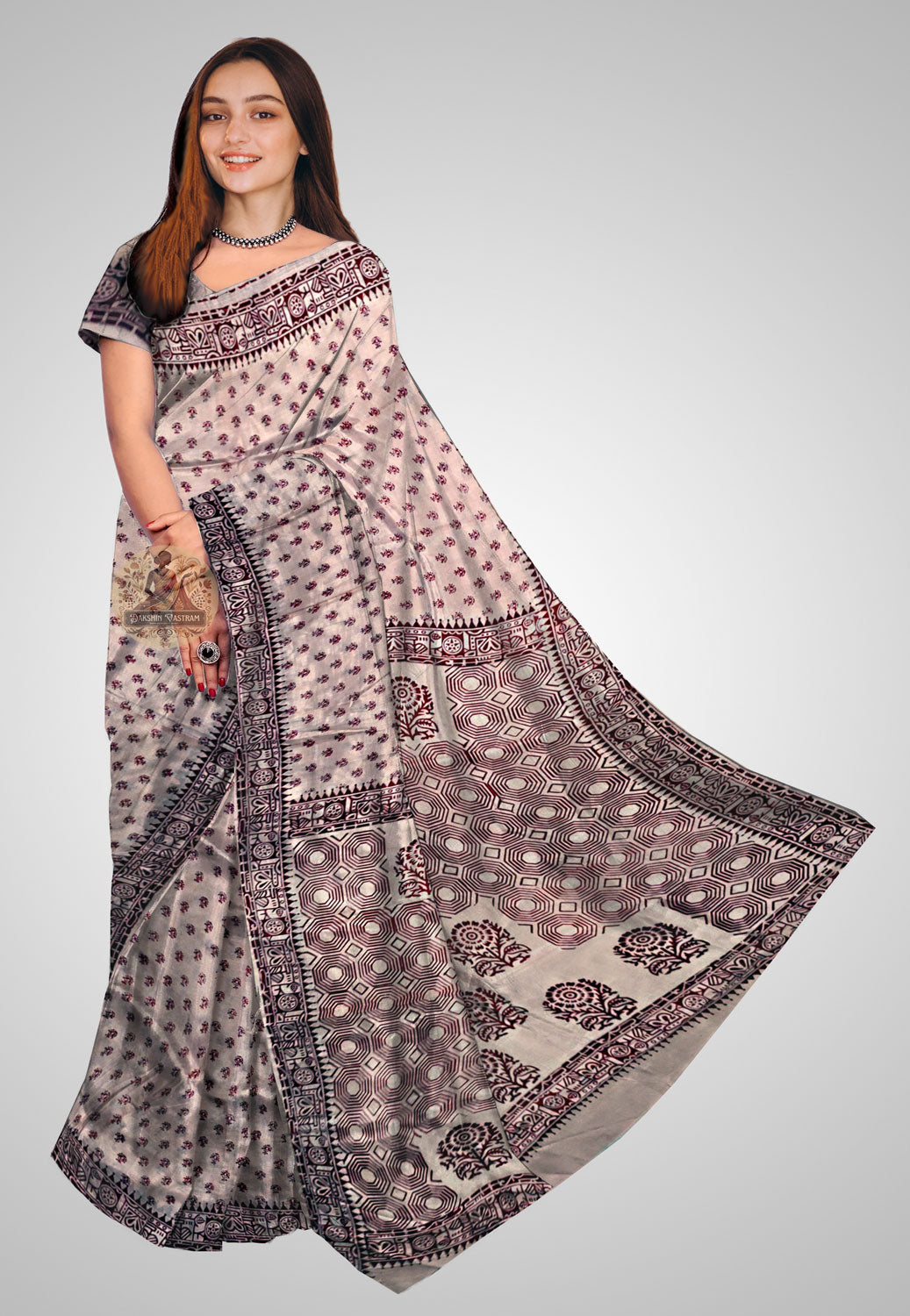 Shop Pure Silk Saree Online – Full view showing traditional Indian drape