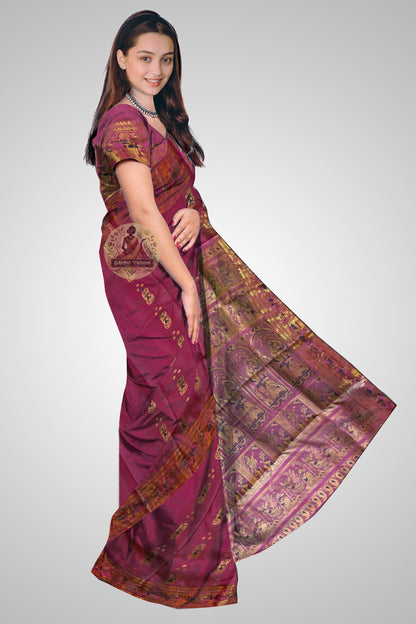 Buy Swarnachari Silk Saree online – Close-up of intricate border work