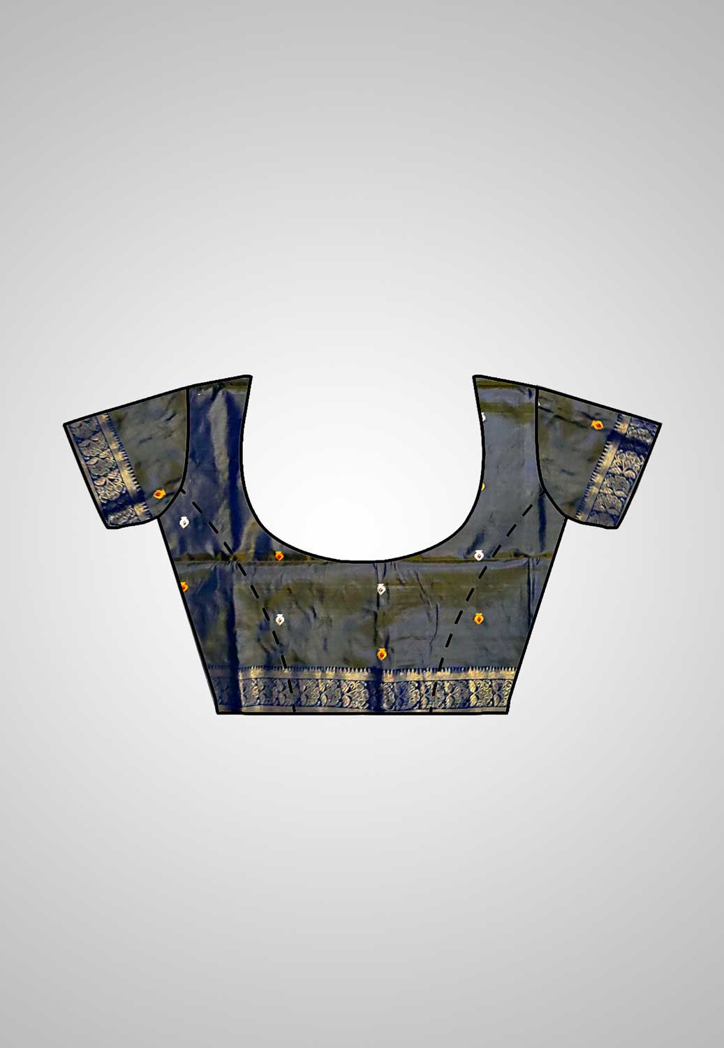 Saree with stitched blouse – Styled with global buyer perks