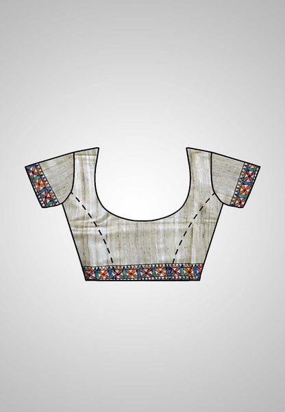 Order Tussar Saree with blouse – Complete look with blouse piece