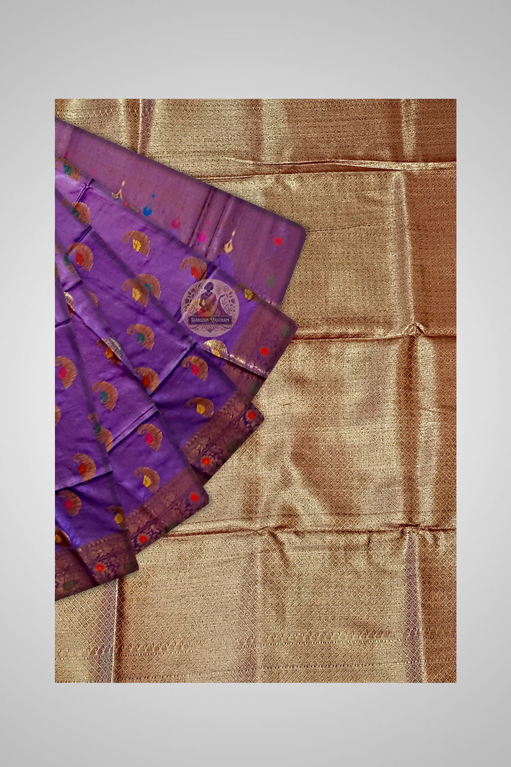 Discover Golden Muga Silk – Close-up of intricate silk detailing