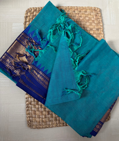 Buy Chettinad Cotton Saree online – Authentic Chettinad Cotton Saree front view
