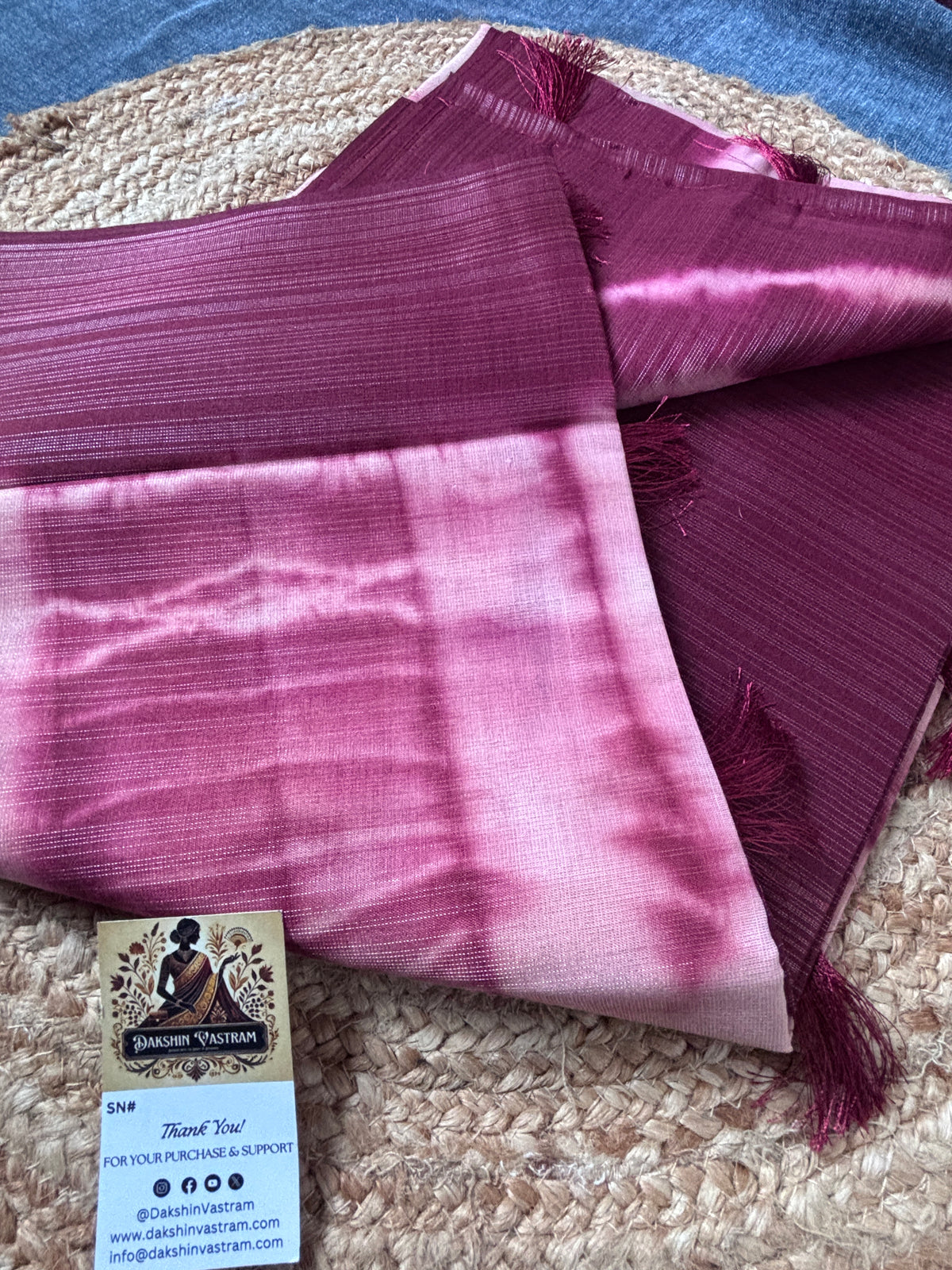 Shop linen cotton saree India – Side drape of breathable saree