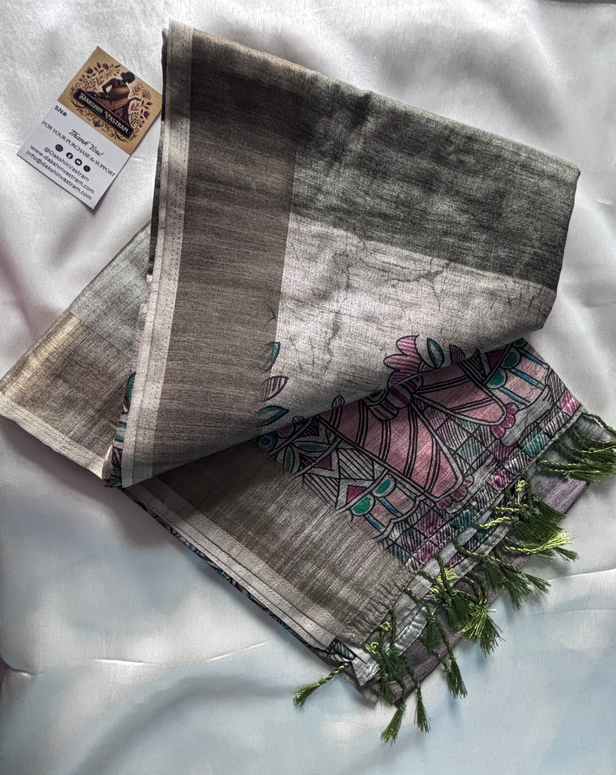 Buy Cotton Silk Saree online – Front view of elegant handloom drape