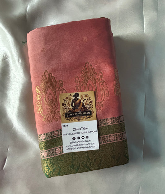Buy Semi Silk Saree online – Front view highlighting soft drape