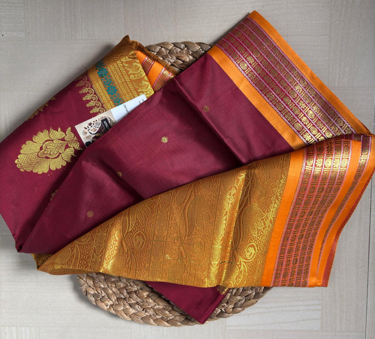 Buy Semi Silk Saree in Rose Gold online – Semi Silk Saree blouse