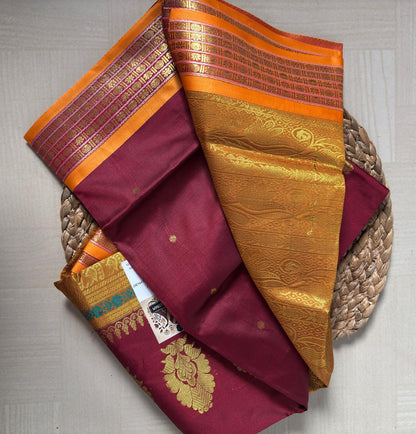 Buy Semi Silk Saree in Rose Gold online – Semi Silk Saree blouse