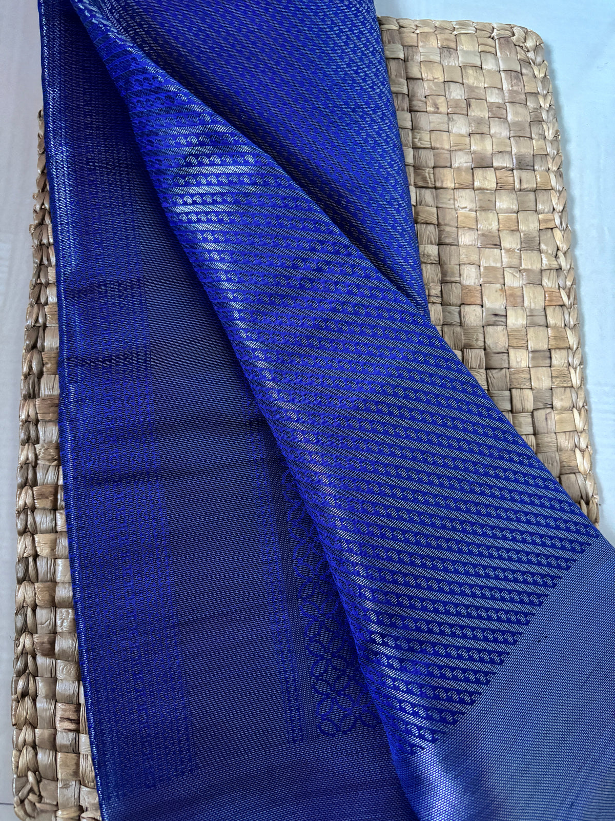 Buy Semi Silk Saree online – Royal Blue Semi Silk Saree full view