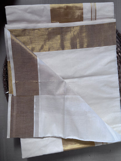 Buy Kerala Kasavu Saree online – Kasavu Saree full view