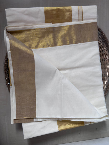 Buy Kerala Kasavu Saree online – Kasavu Saree blouse view