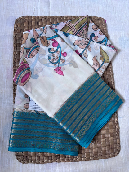 Buy Mysore Silk Saree online – Traditional South Indian saree front view
