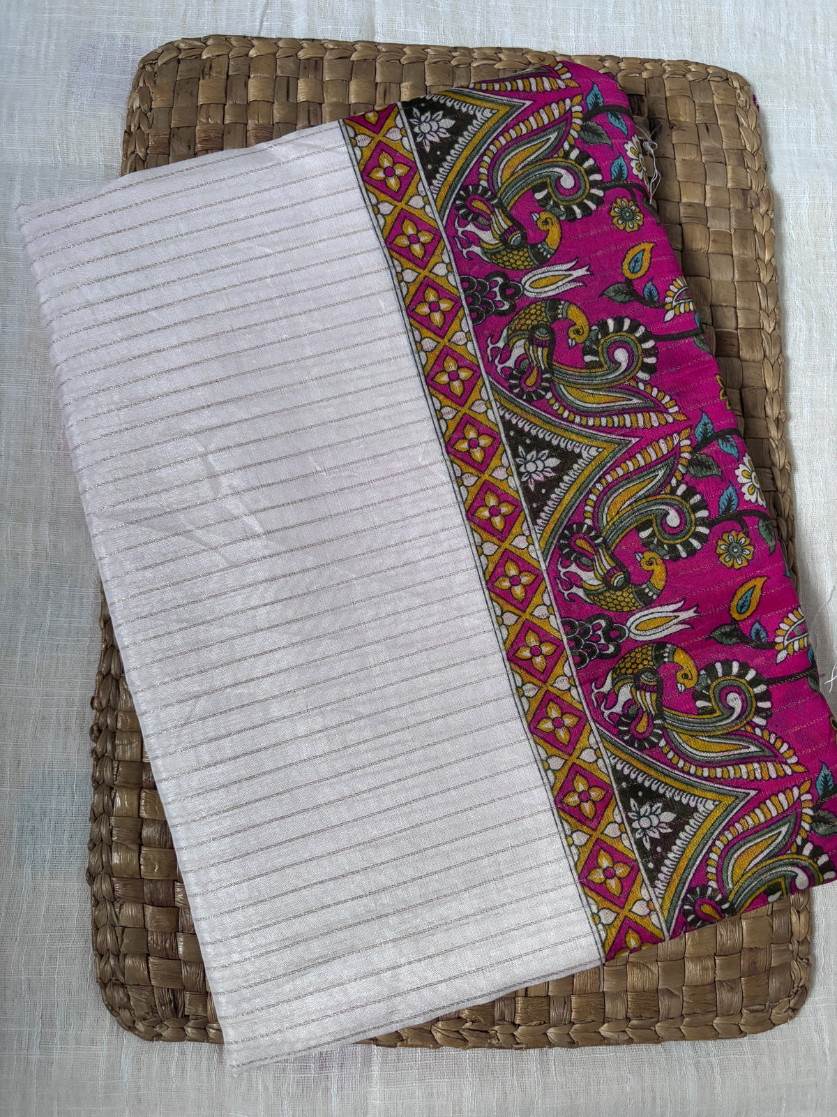 Shop Indian Dola Saree online – Side profile with rich silk texture