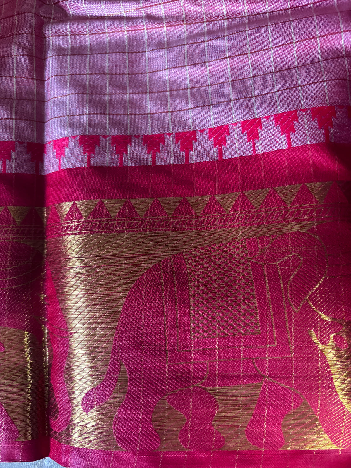 Buy Traditional Dola Silk Saree – Close-up of soft silk texture