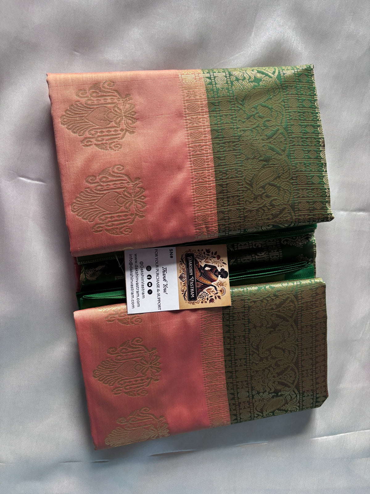 Shop Semi Silk Saree online – Blouse styled with matching drape