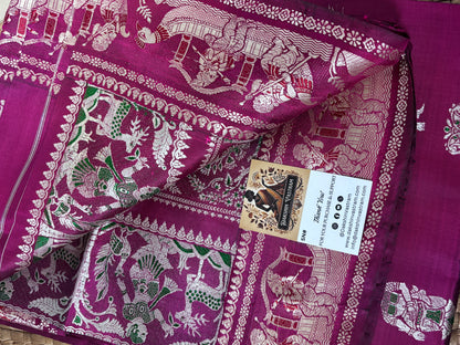 Baluchari Saree | Handloom Baluchari Pure Silk Saree – Crafted Elegance & Timeless Tradition