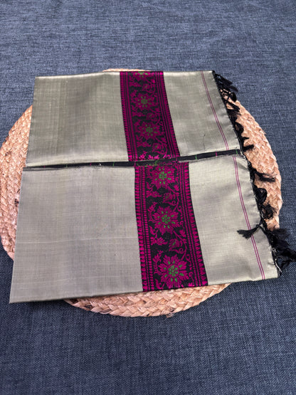 Buy Pure Silk Shawl online – Mulberry silk shawl styling view