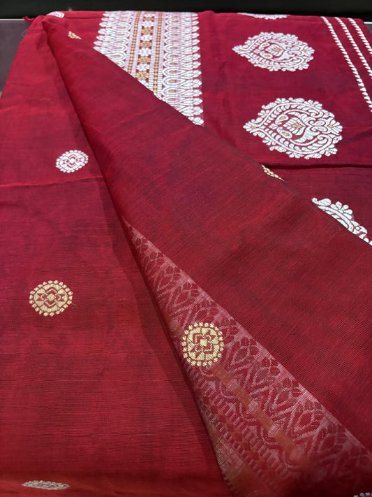 Assam Raw Silk Saree – Handwoven Traditional Elegance