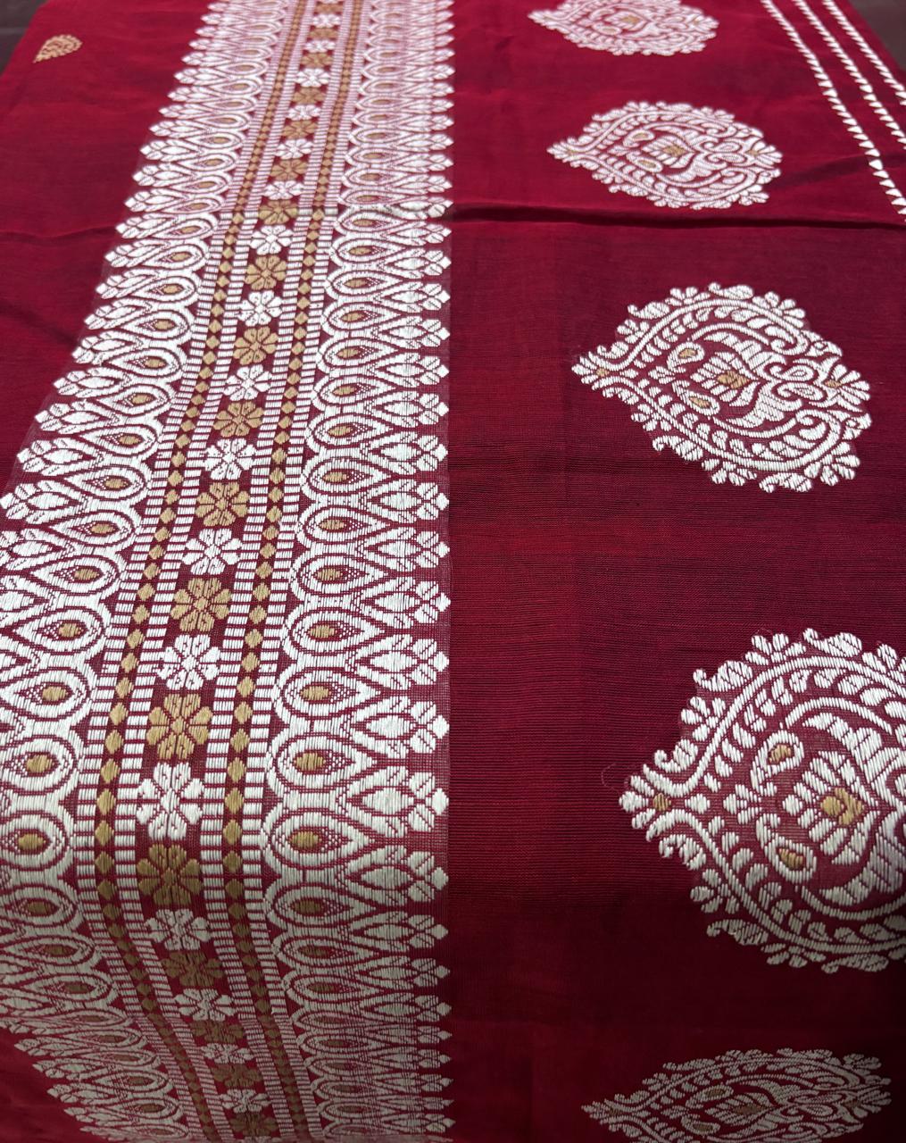 Assam Raw Silk Saree – Handwoven Traditional Elegance