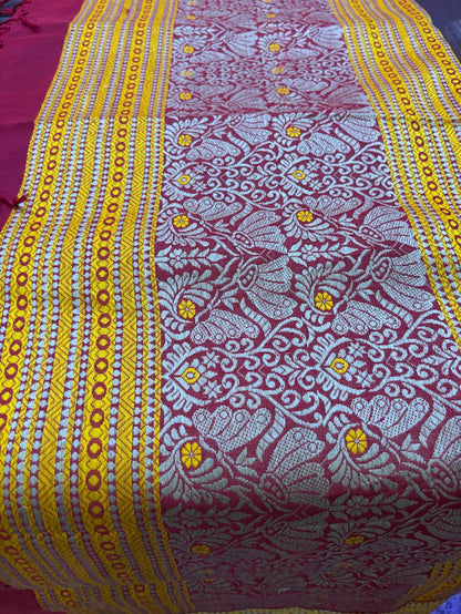 Assam Raw Silk Saree – Handwoven Traditional Elegance