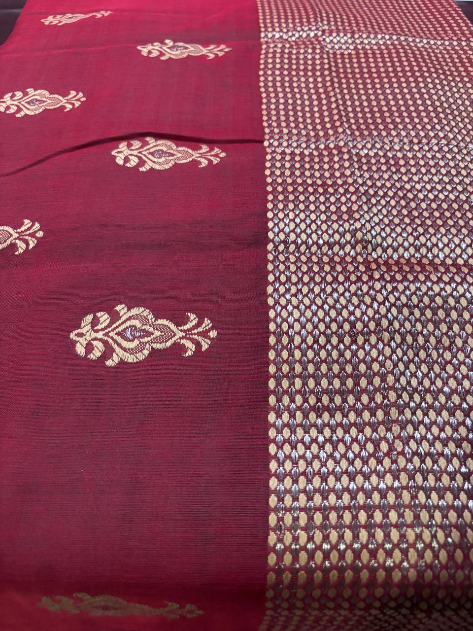 Assam Raw Silk Saree – Handwoven Traditional Elegance