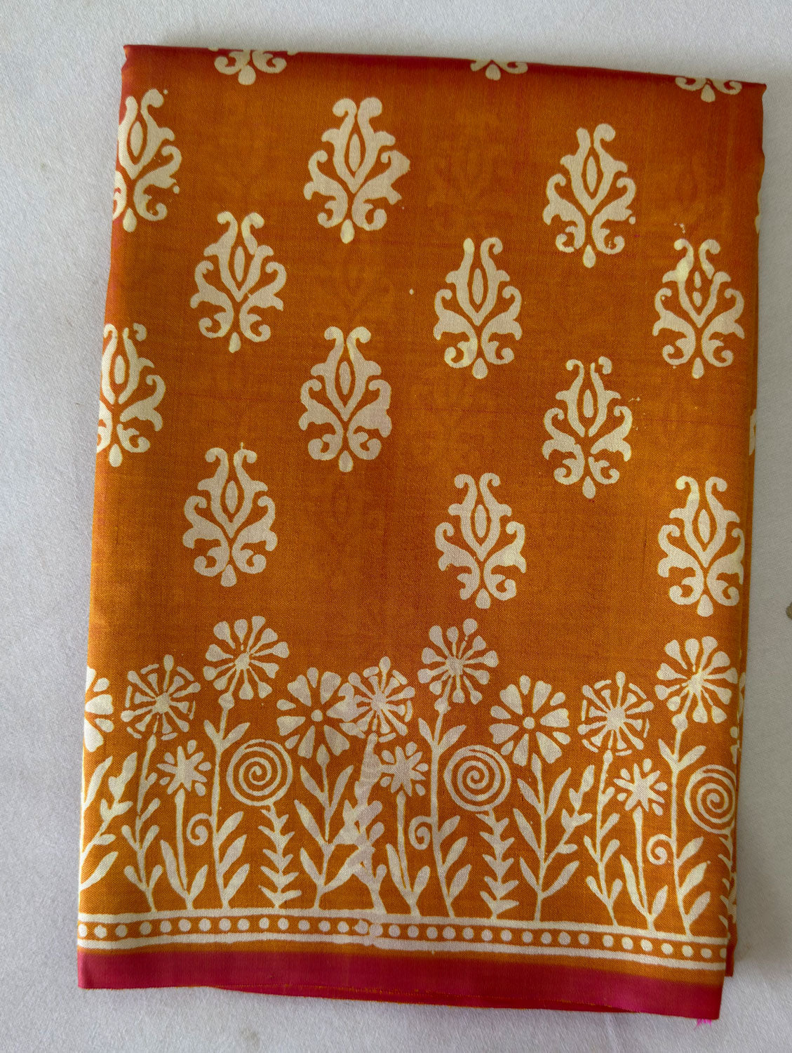 Bishnupur Silk Block Print Saree – handcrafted collector's piece by Bengal artisans, perfect for weddings and cultural celebrations