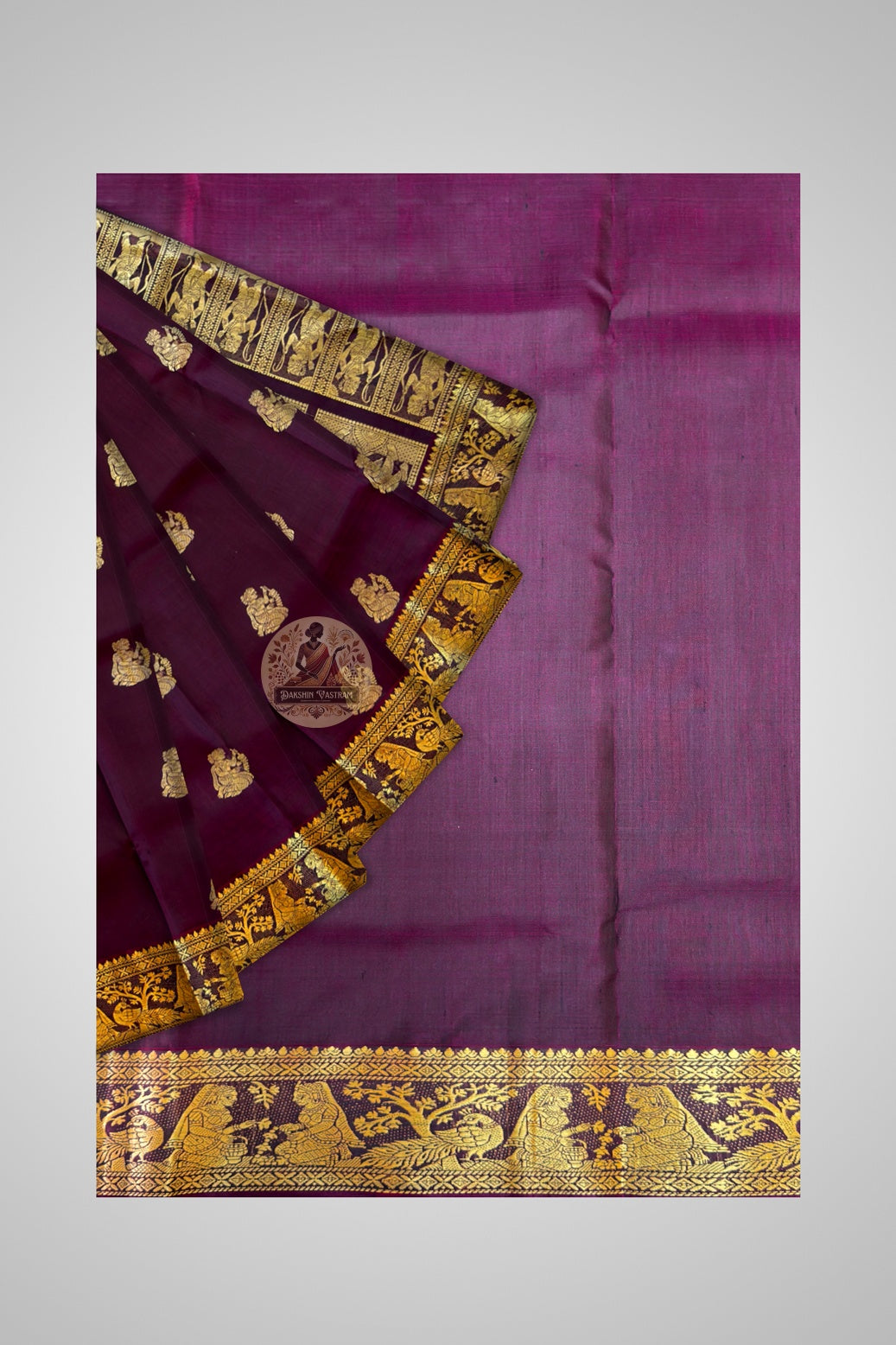 Buy Handloom Baluchari Saree online – Close-up of intricate weaving