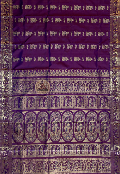 Dakshin Vastram Swarnachari silk saree — directly sourced from Bengal weavers, ships to London, Birmingham, Glasgow