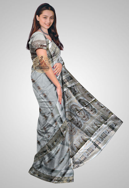 Buy Handloom Swarnachari Silk Saree online – side view