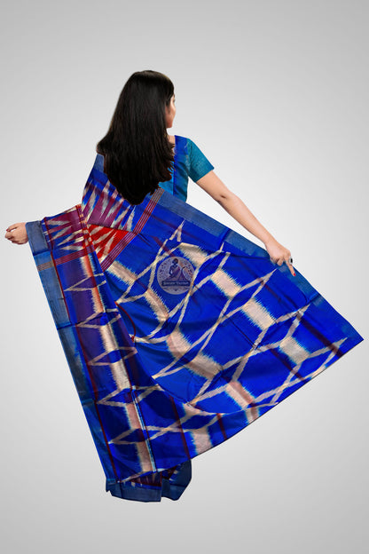Buy Indian Silk Saree Online – Rear view highlighting pallu craftsmanship