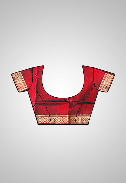 Buy Baluchari Silk Saree online – Handloom Baluchari Silk blouse piece
