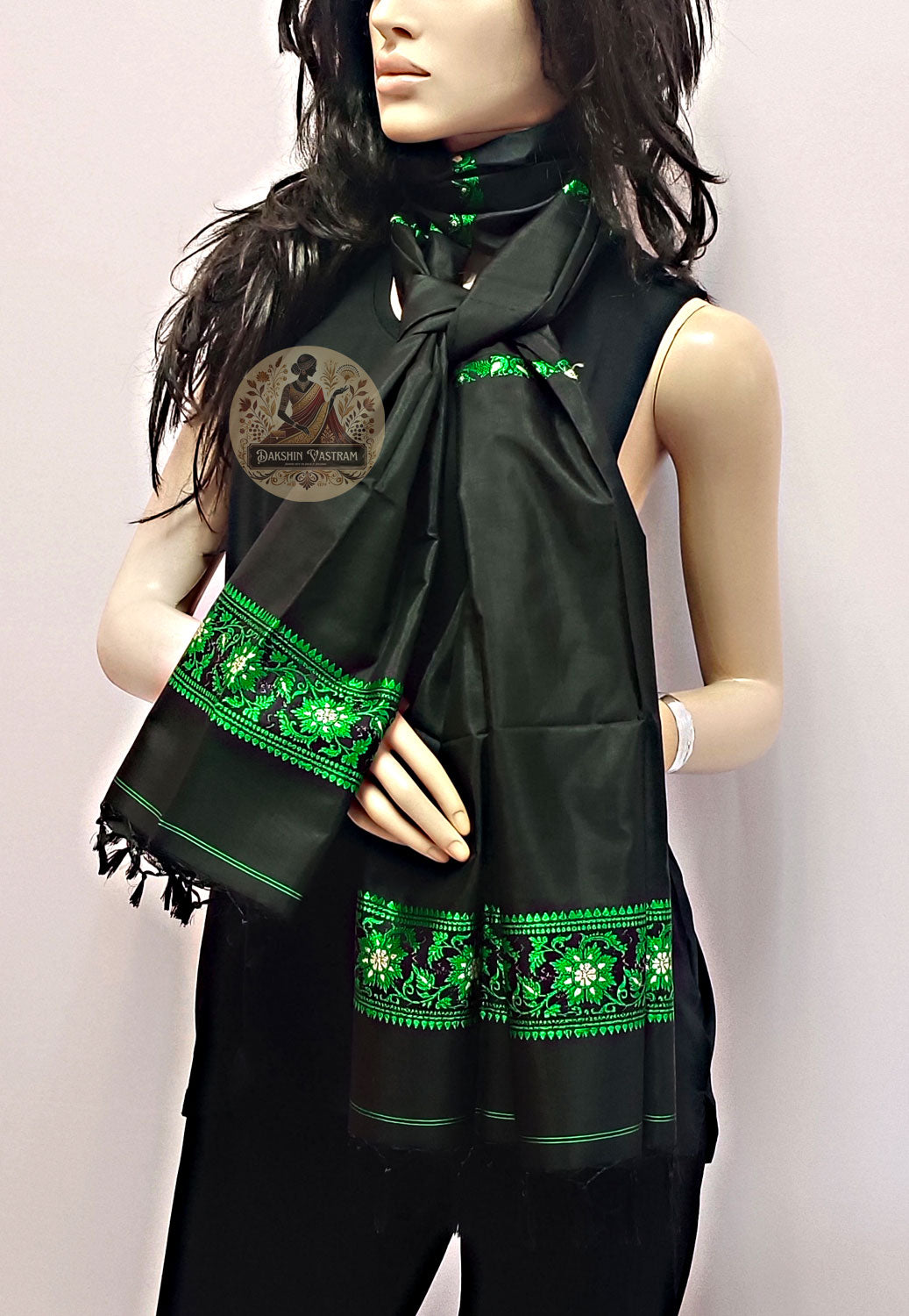Explore Silk Fashion Online – Side angle showing rich silk drape