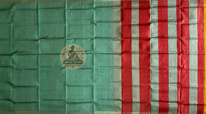 Shop Bishnupuri Katan Silk Saree online – side view showing drape