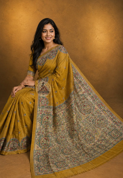 Ghicha Tussar Silk Saree – Where Every Thread Tells a Tale