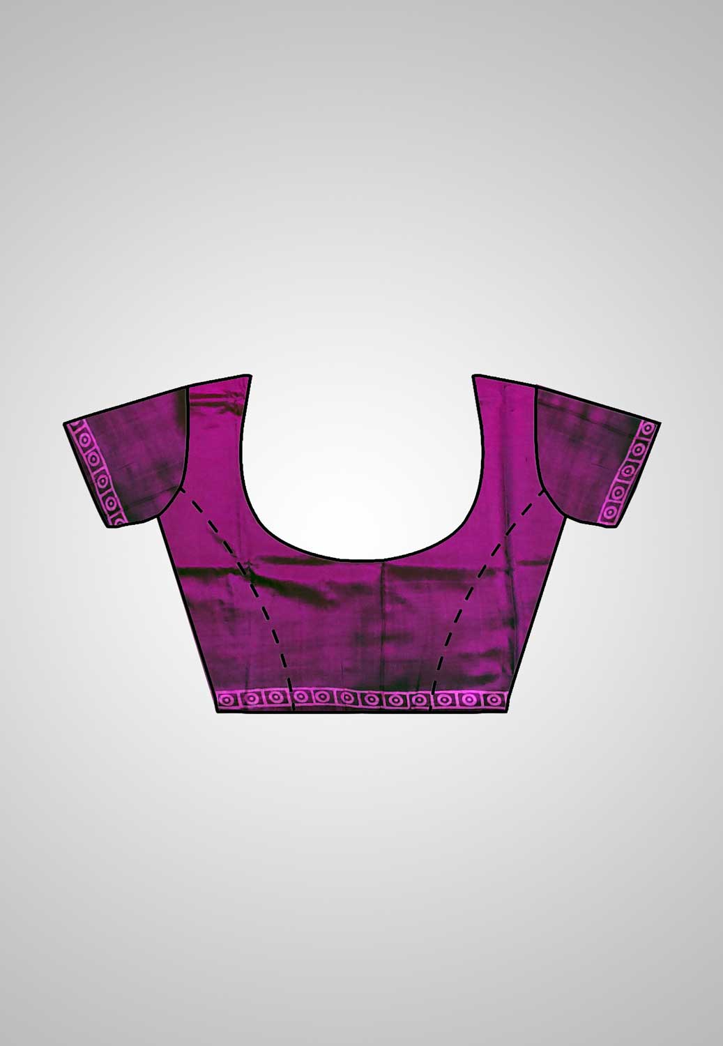 Blouse-included Silk Saree – Complete set showing matching blouse view
