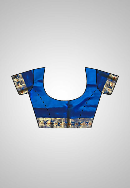 Buy Swarnachari Silk Saree online – Exquisite Handloom Swarnachari Silk blouse piece