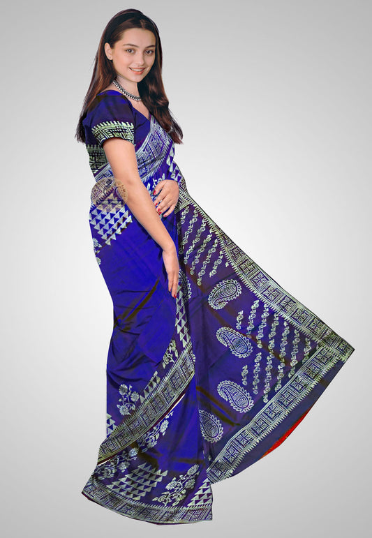 Discover Indian Silk Saree – Artisan-crafted side silhouette
