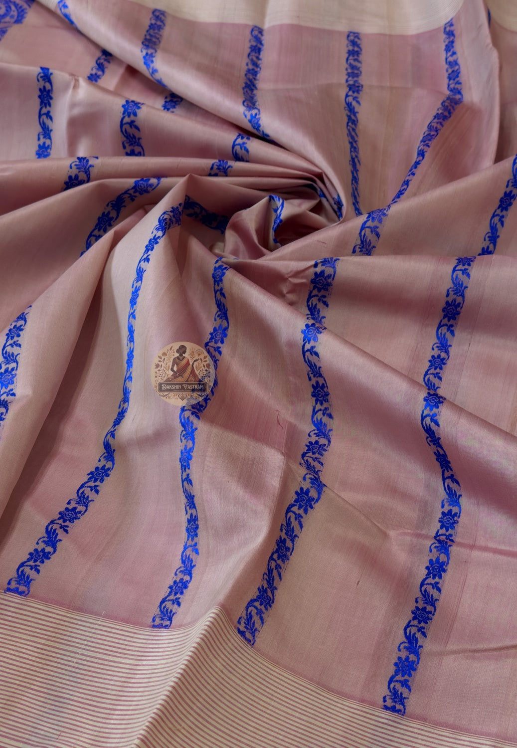 Tussar silk saree worn at a Durga Puja and Diwali celebration — authentic wild silk handloom delivered to Birmingham, Leicester and worldwide