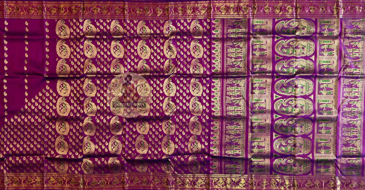 Bengal bridal Swarnachari Silk Saree with heavy zari border – premium ethnic wear, pan-India delivery