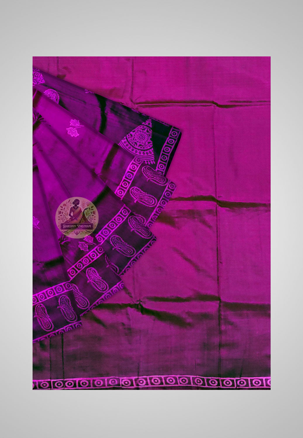 Indian Silk Saree close-up – Highlighting intricate weave and detailing