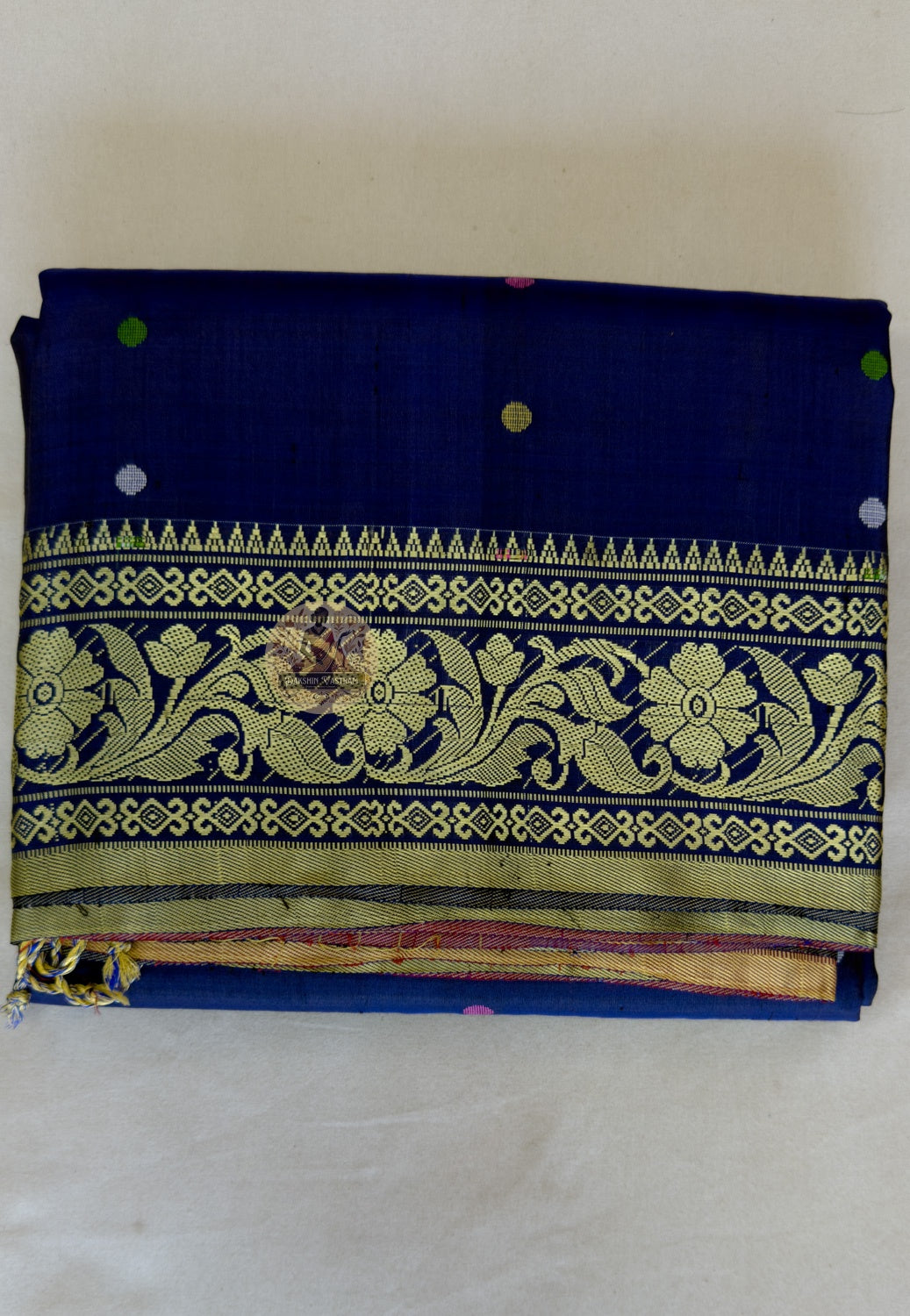Folded Bishnupuri pure katan silk saree – heirloom Bengal handloom deepening in beauty with every wear, ethically sourced artisan saree by Dakshin Vastram, ships to India, UK, USA and EU